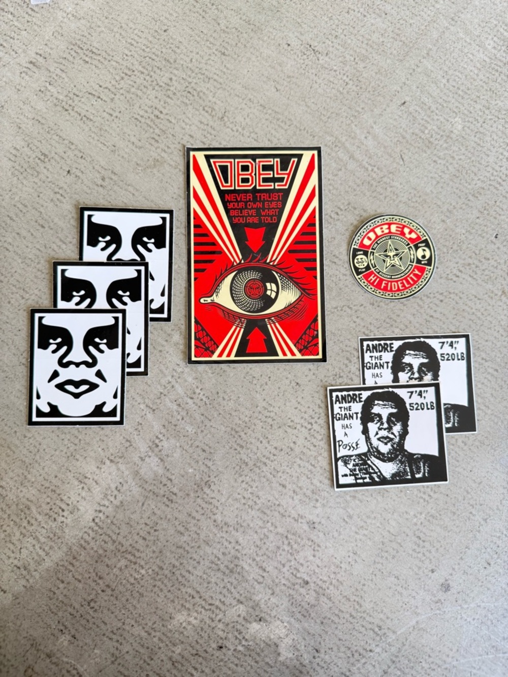 Obey Sticker Set / Vintage Streetwear / 7pc Graphic Pack